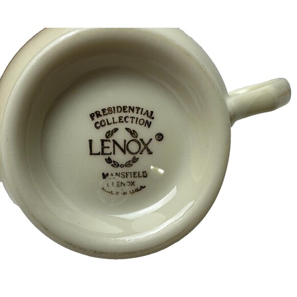 2/$30 Lenox Mansfield Presidential Collection Fine China Tea Cup & Saucer Set - Picture 9 of 10